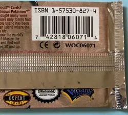 1999 Pokemon Fossil Booster Pack Zapdos Art Sealed Pristine Condition - Image 3