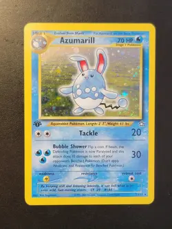 Pokemon Azumarill Neo Genesis 1st Edition Holo Rare 2/111 WOTC 2000 - Image 1