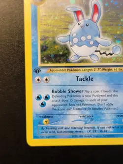 Pokemon Azumarill Neo Genesis 1st Edition Holo Rare 2/111 WOTC 2000 - Image 3