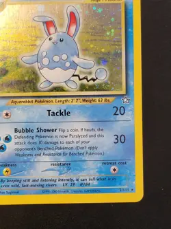 Pokemon Azumarill Neo Genesis 1st Edition Holo Rare 2/111 WOTC 2000 - Image 4