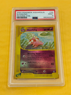 2003 Pokemon Aquapolis Slowking Reverse Holo Foil #34/147 PSA 9 MINT - Image 1