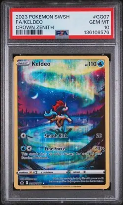 Pokemon Keldeo Crown Zenith Galarian Gallery Holo #GG07 PSA 10 Gem Mint - Image 1