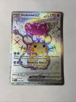 Pokemon Dedenne ex 239/193 Paldea Evolved Scarlet & Violet Ultra Rare Full Art - Image 1