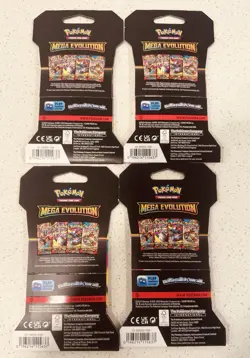 Pokemon ME01: Mega Evolution Sleeved Booster Pack Lot of Four - NEW/SEALED - Image 2