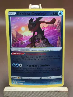 Lightly Played Radiant Greninja - 046/189 - Radiant Rare Pokemon Astral Radiance - Image 1