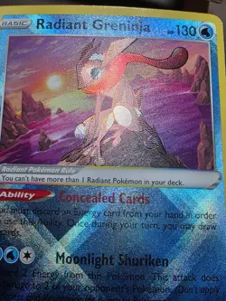 Lightly Played Radiant Greninja - 046/189 - Radiant Rare Pokemon Astral Radiance - Image 3