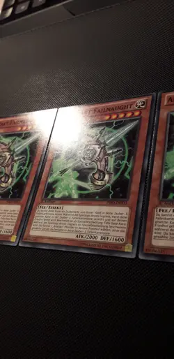 Yu-Gi-Oh! 3x Artefakt Failnaught, PRIO-DE013, Common, 1. Auflage, Deutsch, NM - Image 3