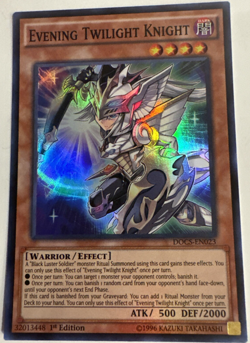 Yugioh Evening Twilight Knight DOCS-EN023 Super Rare 1st Edition NM/LP - Image 1
