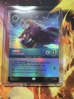 Anna Braving The Storm Disney Lorcana Mint Condition 218/204 Holo Cold Foil - Image 1