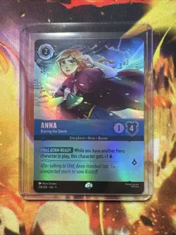 Anna Braving The Storm Disney Lorcana Mint Condition 218/204 Holo Cold Foil - Image 2