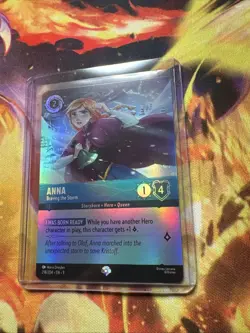 Anna Braving The Storm Disney Lorcana Mint Condition 218/204 Holo Cold Foil - Image 4