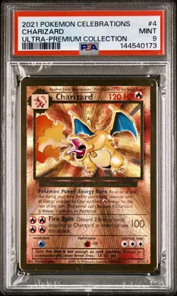 Metal Card Charizard PSA 9 MINT - 2021 Pokemon Celebrations Ultra Premium UPC #4 - Image 4