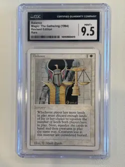Mtg Balance Revised Edition - 1994 CGC 9.5 Mint+ - Rare - Image 1