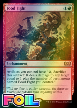 x1 Food Fight WOE MTG 129 FOIL RARE M/NM 1x - Image 1