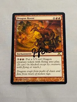 MTG Dragon Roost Artist Proof Sketch and Signature Signed Pavelec - Image 1