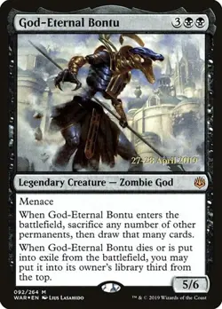 God-Eternal Bontu - Foil Prerelease Promo War of the Spark LP MTG - Image 1