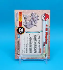 Pokemon Card - Rhydon #112 - Topps Series 2 - Blue Logo - Image 3