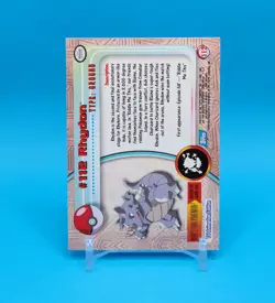 Pokemon Card - Rhydon #112 - Topps Series 2 - Blue Logo - Image 4