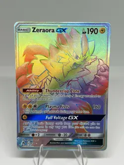 Pokemon Zeraora GX 221/214 Sm-Lost Thunder Secret Rare Full Art Holo - Image 1