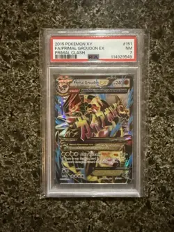 Pokemon Primal Groudon EX Full Art MEGA XY Primal Clash 151/160 PSA 7 - Image 1