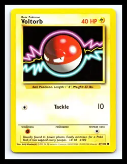💥 Voltorb | Pokemon TCG 1999 | (Base Set) Non Holo Vintage # 67/102 - Image 1