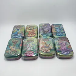 Sealed Pokemon Prismatic Evolutions Scarlet & Violet Mini Tins (Full Set of 8) - Image 1
