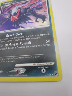 Pokemon TCG Darkrai Holo Card 3/106 Great Encounters 2008 - Image 5