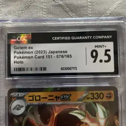 Golem ex 076/165 Pokemon Card 151 Japanese MINT 9.5 CGC - Image 2