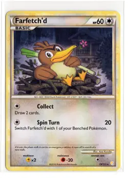 2010 Pokemon HeartGold SoulSilver Farfetch’d 19/123 Rare - Image 1