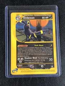 Pokemon TCG 2002 Umbreon Aquapolis 41/147 Non Holo Rare Card regular E-reader - Image 1