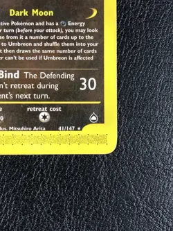 Pokemon TCG 2002 Umbreon Aquapolis 41/147 Non Holo Rare Card regular E-reader - Image 5