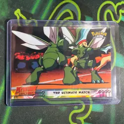 1999 Topps Pokemon Mewtwo Strikes Back #34 The Ultimate Match Blue Logo MP - Image 1