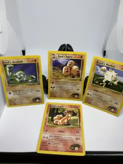 Pokemon TCG 4 Cards Brock’s Gym Heroes & Gym Challenge Rare #22 Brock’s Dugtrio - Image 3