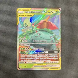 Pokemon Celebi & Venusaur GX 1/181 Sm-Team Up Ultra Rare Holo TAG TEAM - Image 1