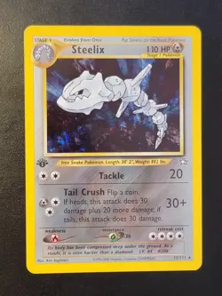 Pokemon TCG Steelix Neo Genesis 1st Edition Holo Rare Card - Image 1