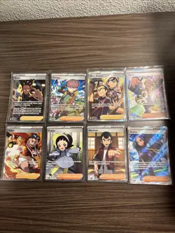 Pokemon 8 Card Trainer Lot Kabu Poppy Norman Geeta Ryme Ortega Grant Gym Trainer - Image 1