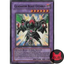 Yugioh Gladiator Beast Gyzarus LODT-EN044 Super Rare 1st Edition LP - Image 1