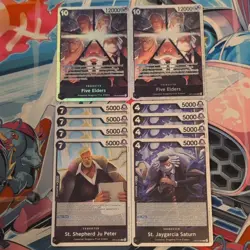 2 x Five Elders OP13-082 SR + 4 x St. Shepherd Ju/Jaygarcia 084/083 R One Piece - Image 1