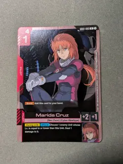Gundam Card Game GD01 GD01-093 Marida Cruz Rare R - Pack Fresh - Image 1