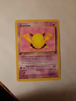 Pokemon Card Team Rocket 1st Edition Regular Finish Drowzee 54/82 - Image 1