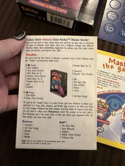 Pokemon Vintage Team Rocket Box Card List Rulebook Damage Counter Excellent Cond - Image 5