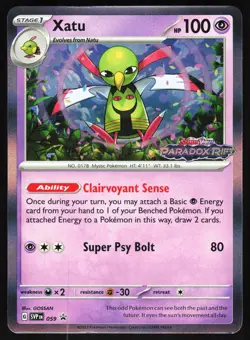 Xatu - (Prerelease) 059 Pokemon SV Scarlet & Violet Promo Card STAMPED Promo NM - Image 1