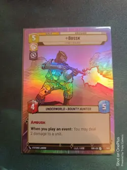 Star Wars Unlimited Bossk Deadly Stalker (Hyperspace) Near Mint Foil - Image 1