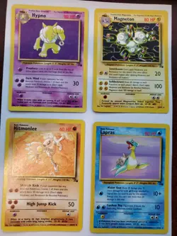 Hypno Magneton Hitmonlee Lapras Fossil Set Pokemon Card Base Jungle WOTC NM + U - Image 1