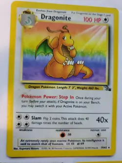 Dragonite Kabutops Golem Fossil Pokemon Card Base Jungle WOTC - Image 2