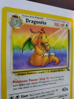 Dragonite Kabutops Golem Fossil Pokemon Card Base Jungle WOTC - Image 3