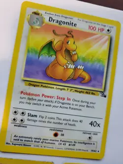 Dragonite Kabutops Golem Fossil Pokemon Card Base Jungle WOTC - Image 4
