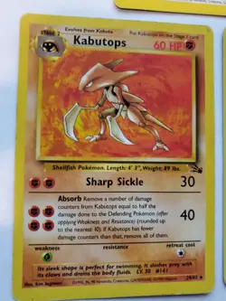 Dragonite Kabutops Golem Fossil Pokemon Card Base Jungle WOTC - Image 5