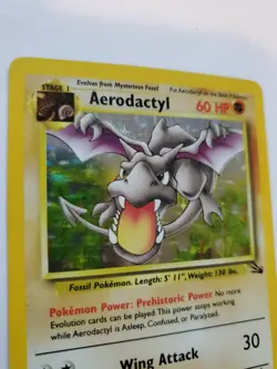 Aerodactyl Fossil Set Holo Pokemon Card Base WOTC - Image 2