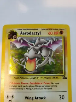Aerodactyl Fossil Set Holo Pokemon Card Base WOTC - Image 4
